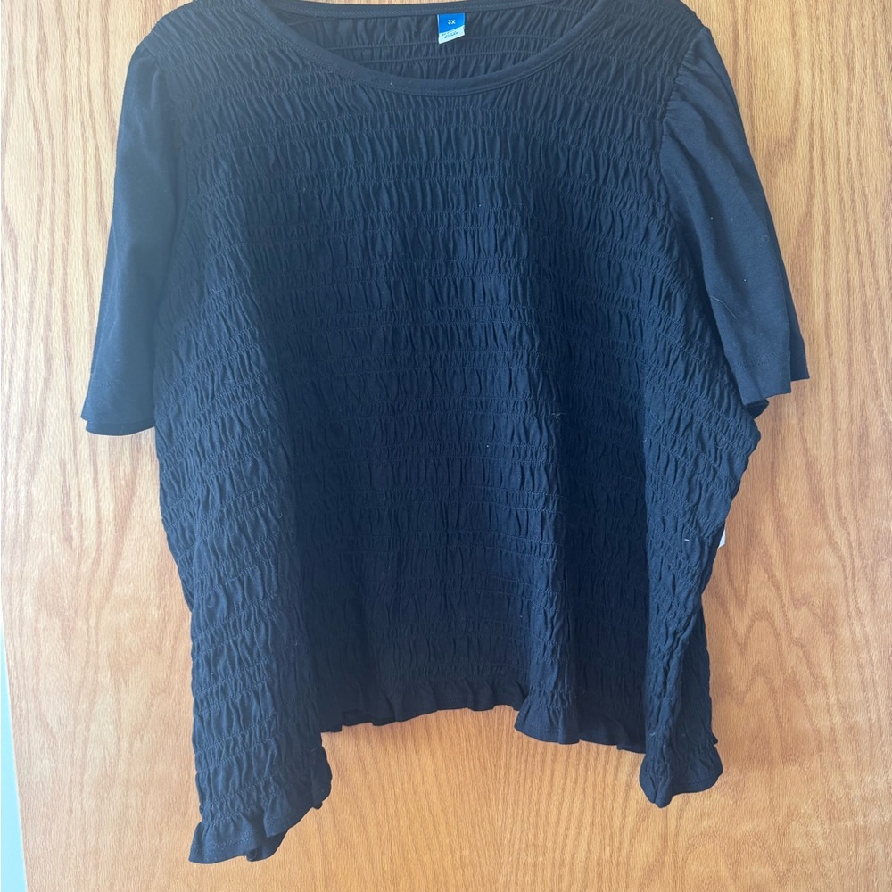 Black Textured Top